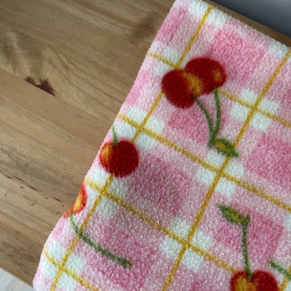 Pink Cherry Patterned Blanket